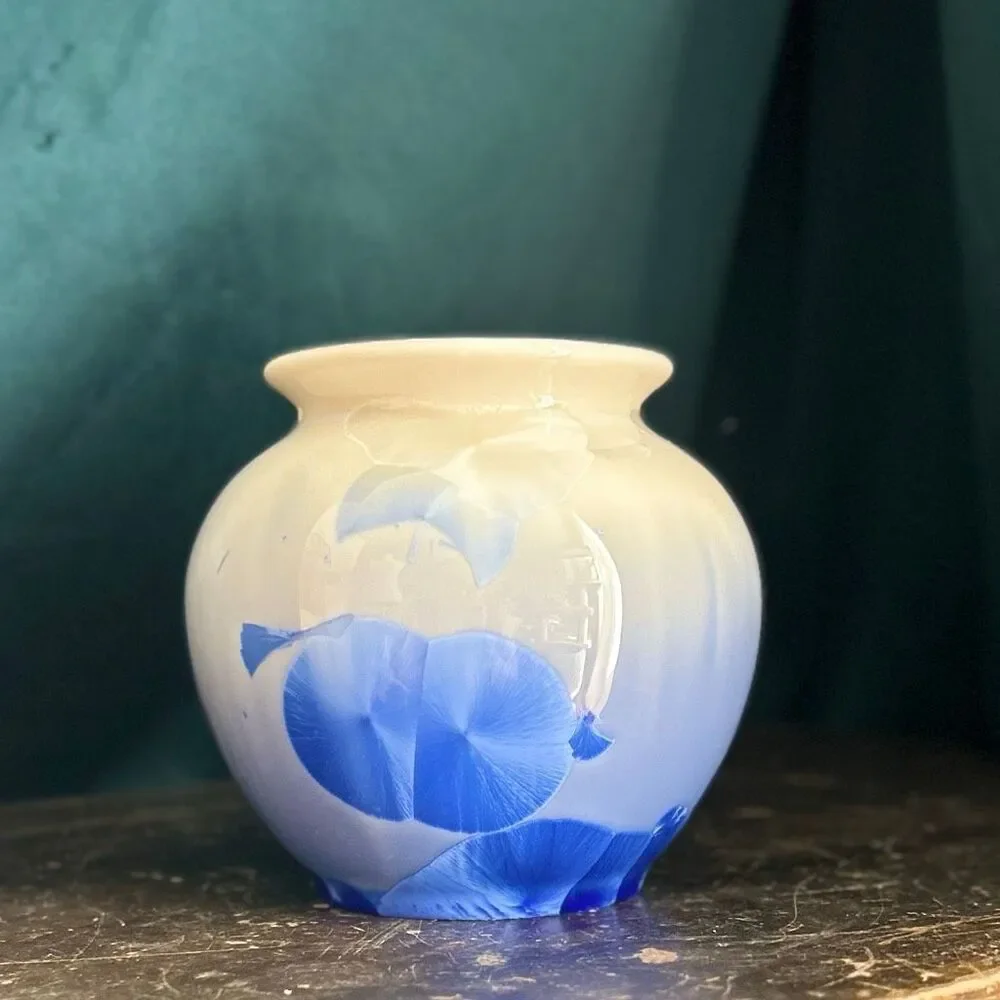 Blue Pine Crystalline Glazed Vase